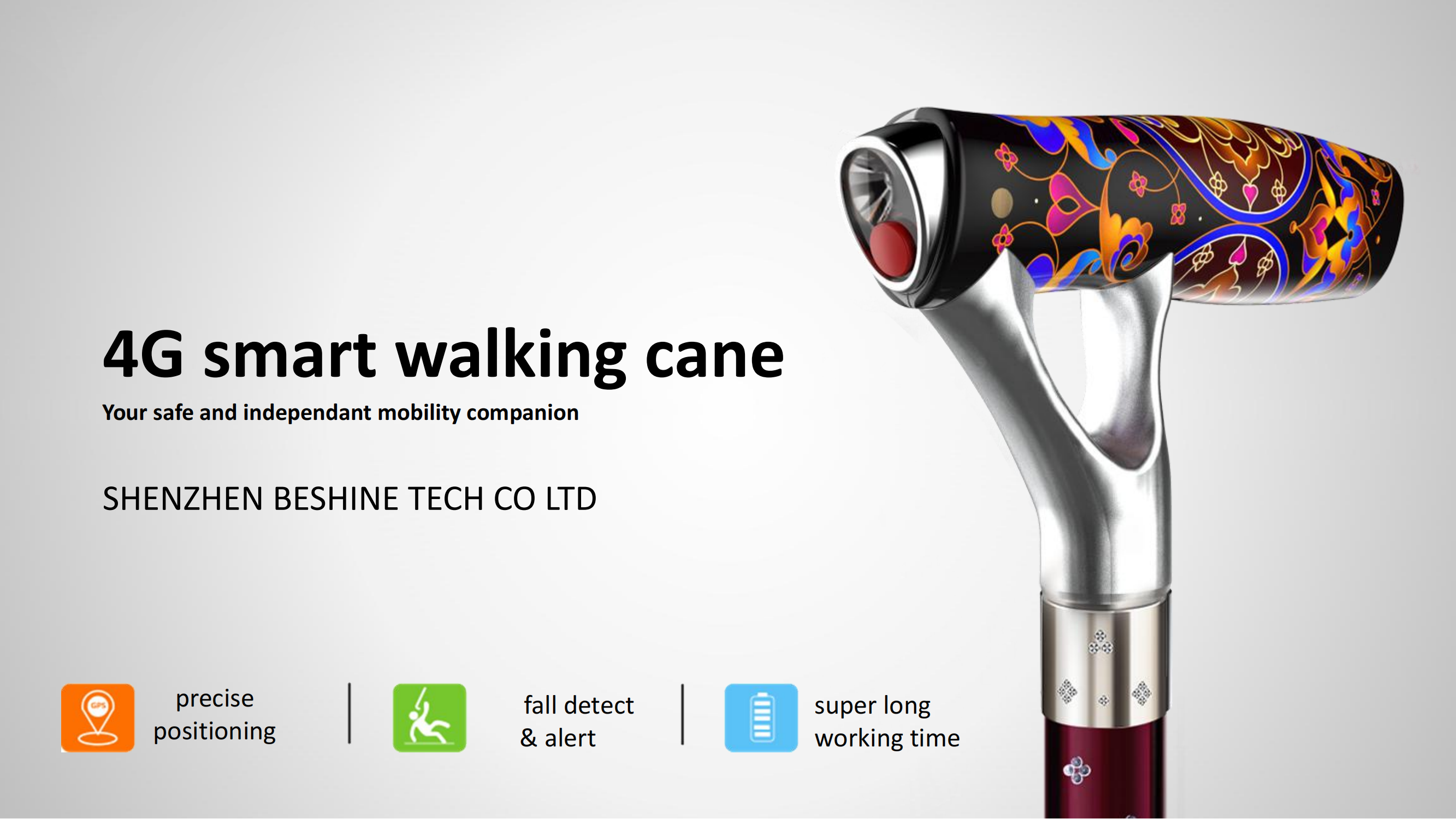 4G smart walking cane call able crutch