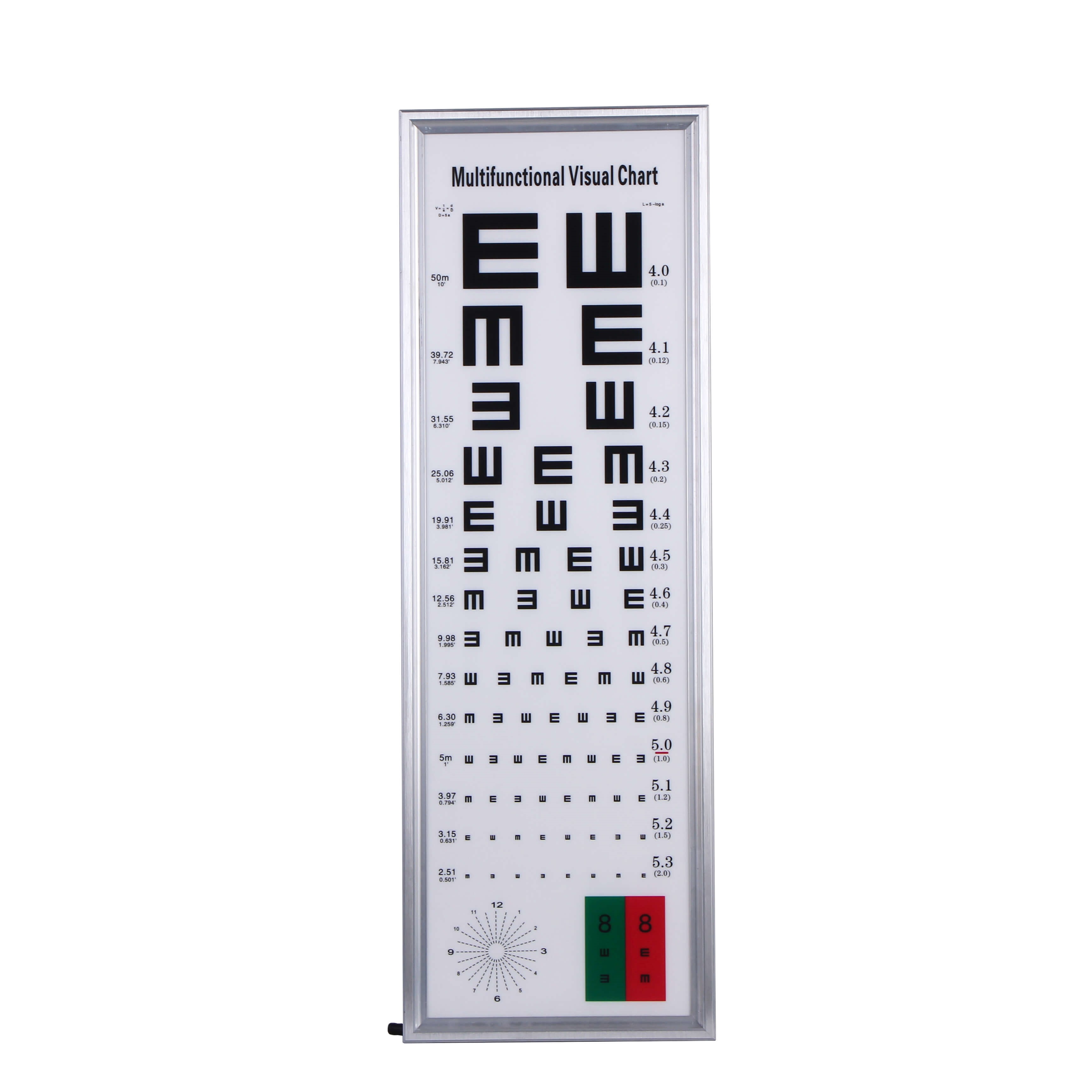 Standard logarithmic eye chart light box child eye chart light box Supplier